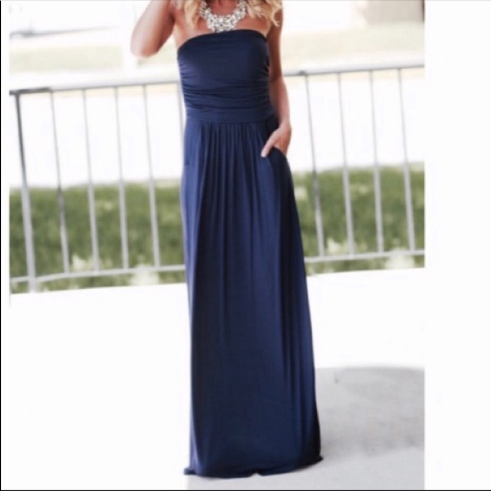 BEST STYLE SLEEVELESS TUBE MAXI DRESS WITH POCKETS - Picture 4 of 4